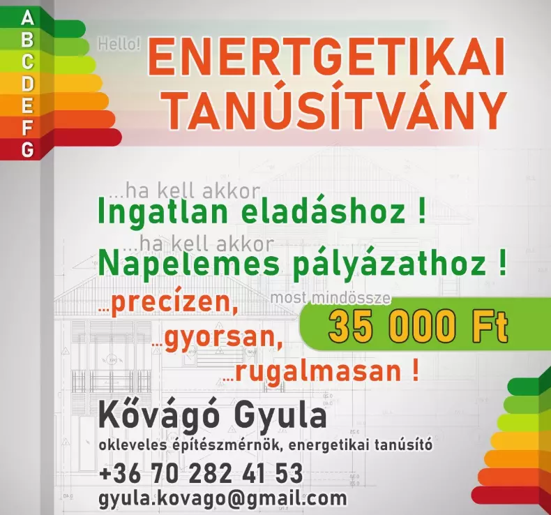 Energetikaitanúsítványkiállítása,Kecskemét2