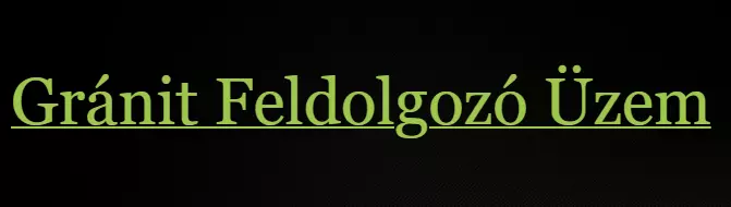 Gránit Feldolgozó Üzem